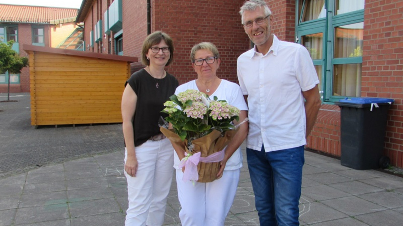 Frau Moog und Herr Reichert mit Frau Czudaj