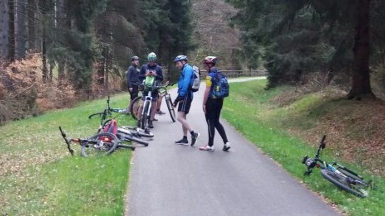 spontane Pause am Radweg