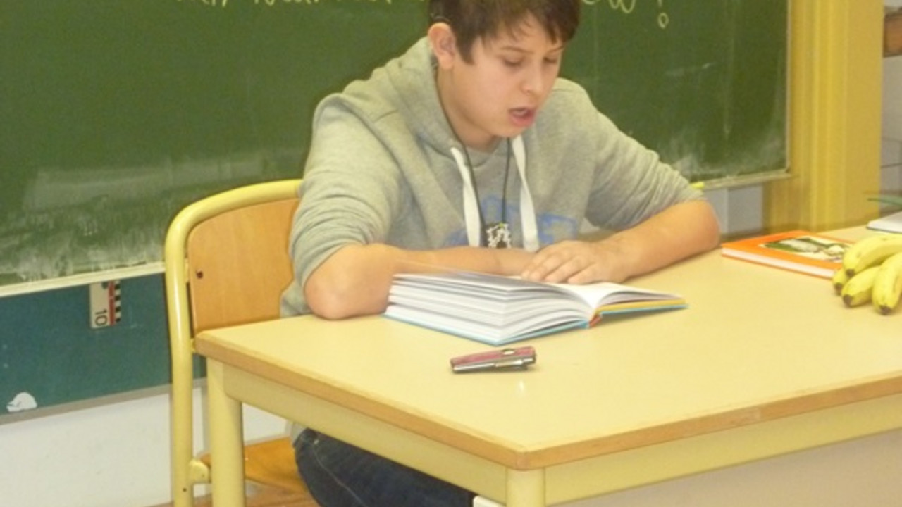 Schüler beim Vorlesen 