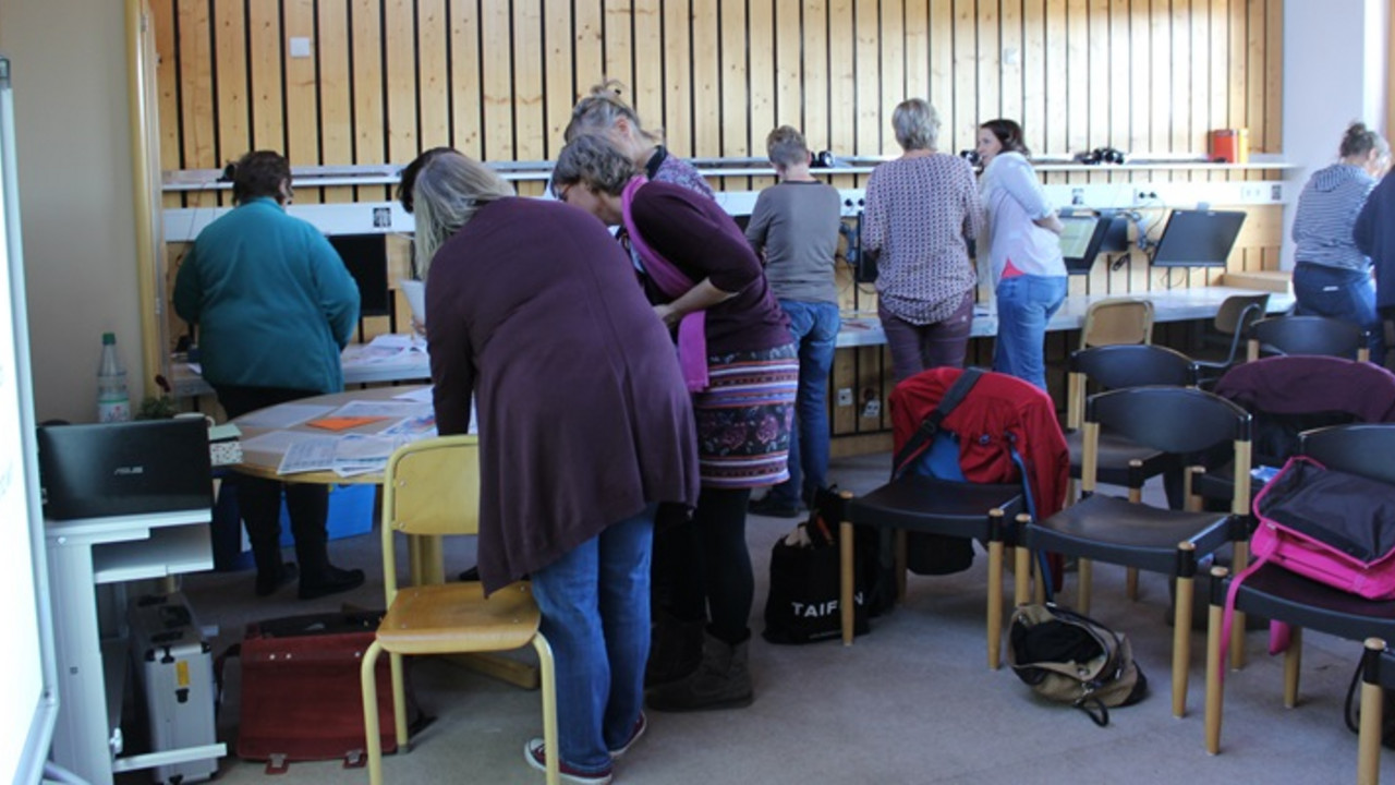 Workshop Teilnehmer im PC-Raum