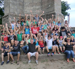 Gruppe vor der Mariensäule
