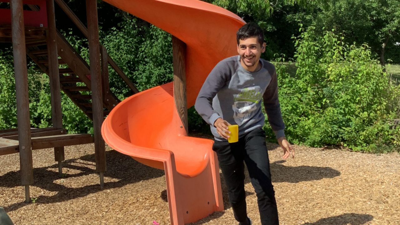 Schüler auf dem Spielplatz