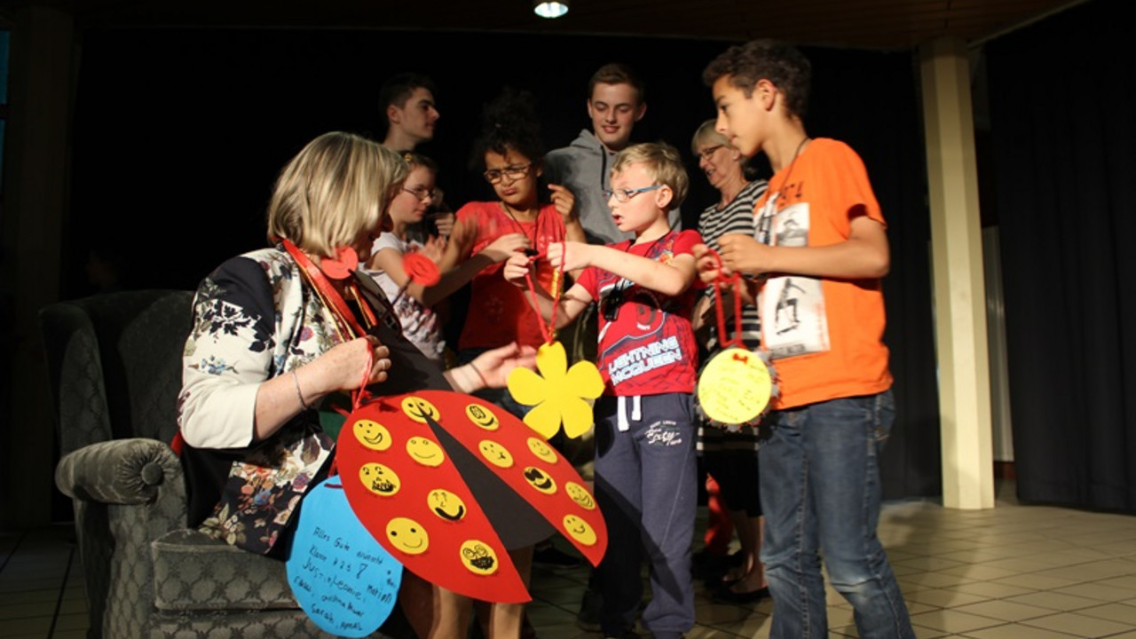 Smileys und Marienkäfer von den Kindern zum Abschied