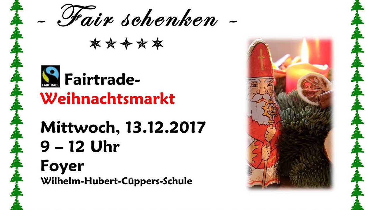 Flyer Fairtrade-Weihnachtsmarkt